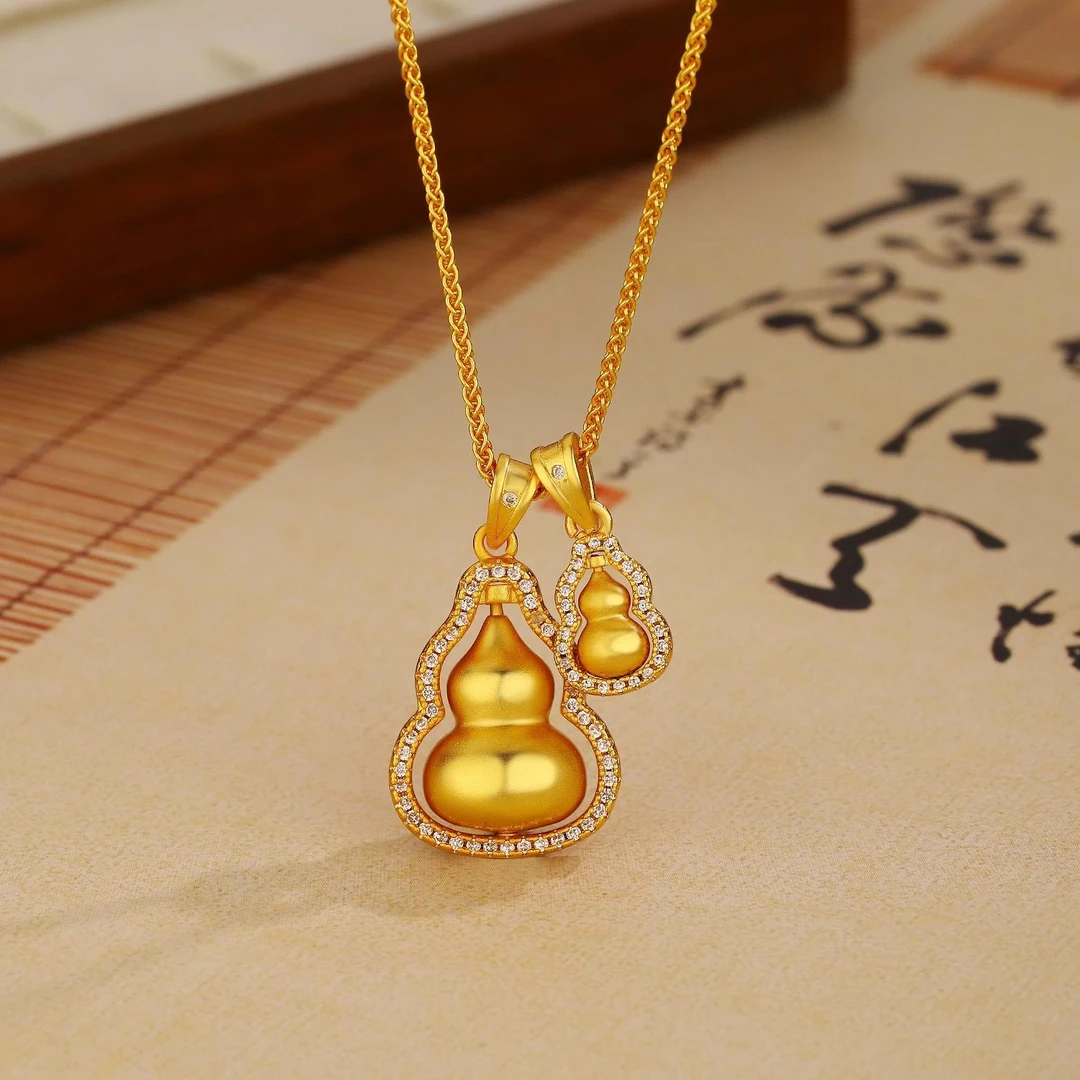 铜合金项链 高级双葫芦肖邦链轻奢时尚项链