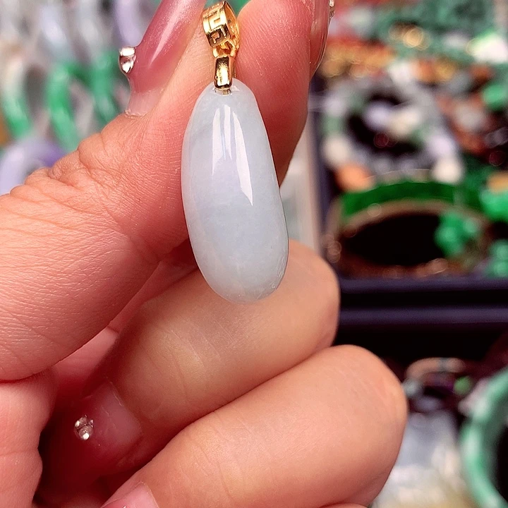 翡翠银S925镶嵌颈饰翡翠