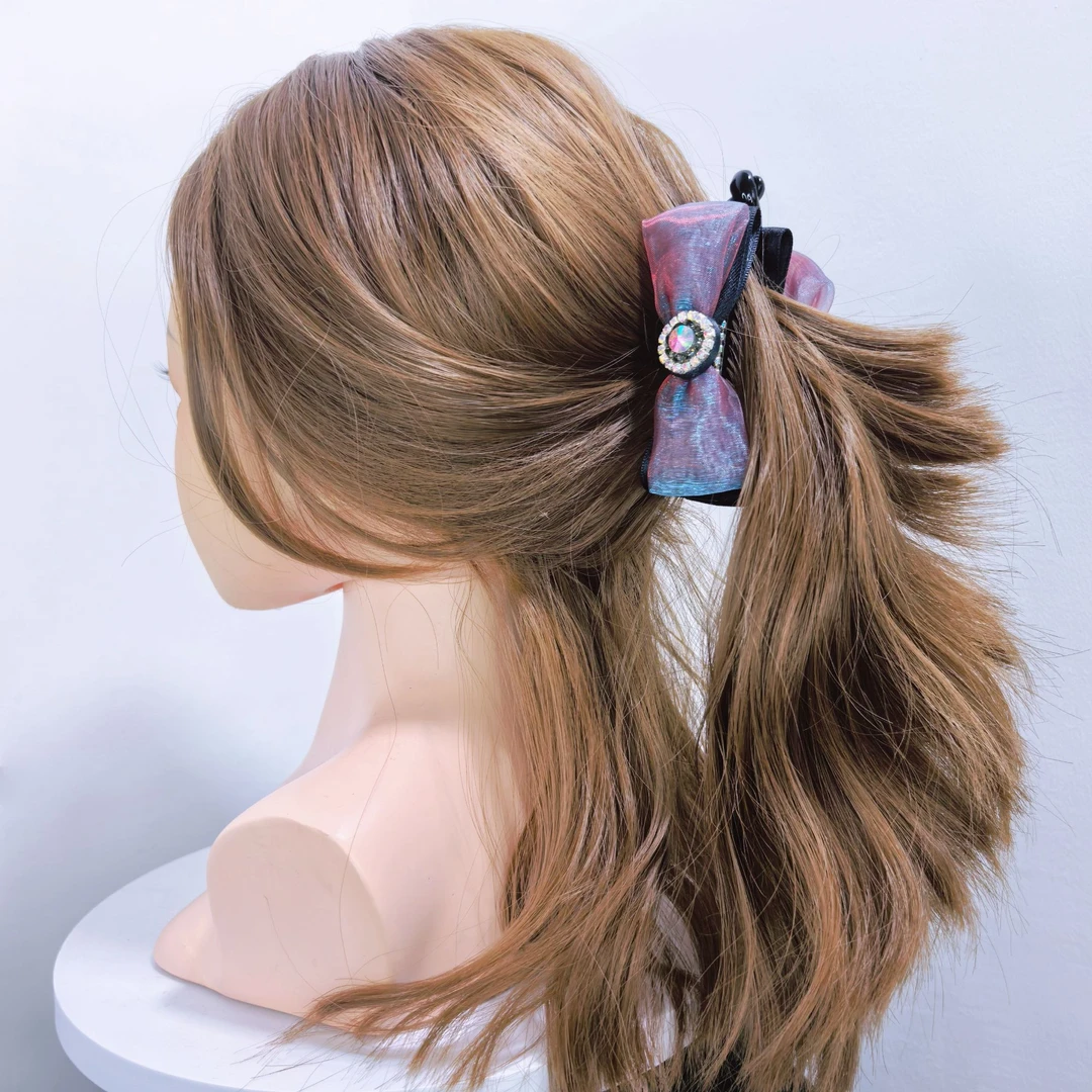 简约百搭蝴蝶结香蕉夹优雅竖夹复古