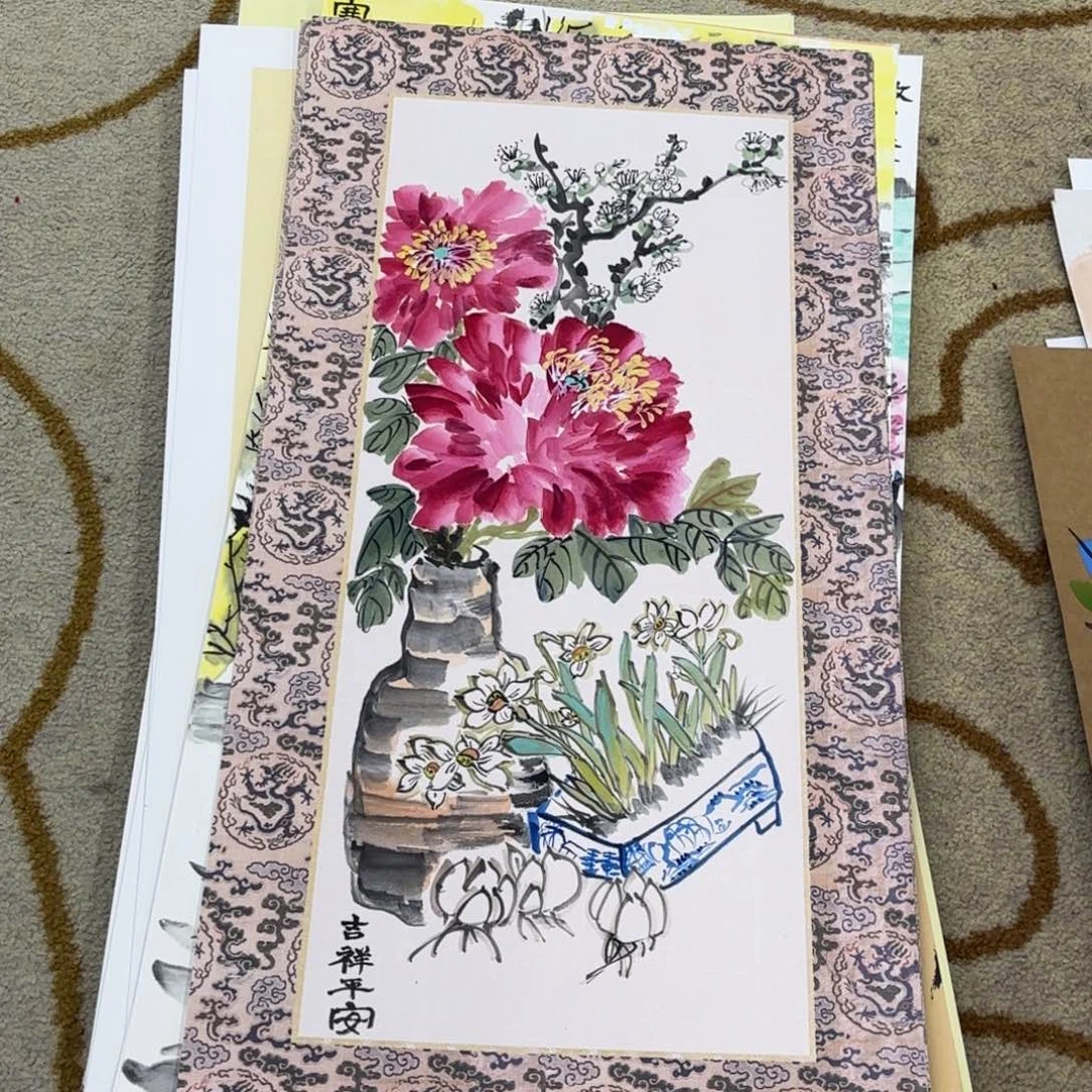 国画33/66卡纸作品艺