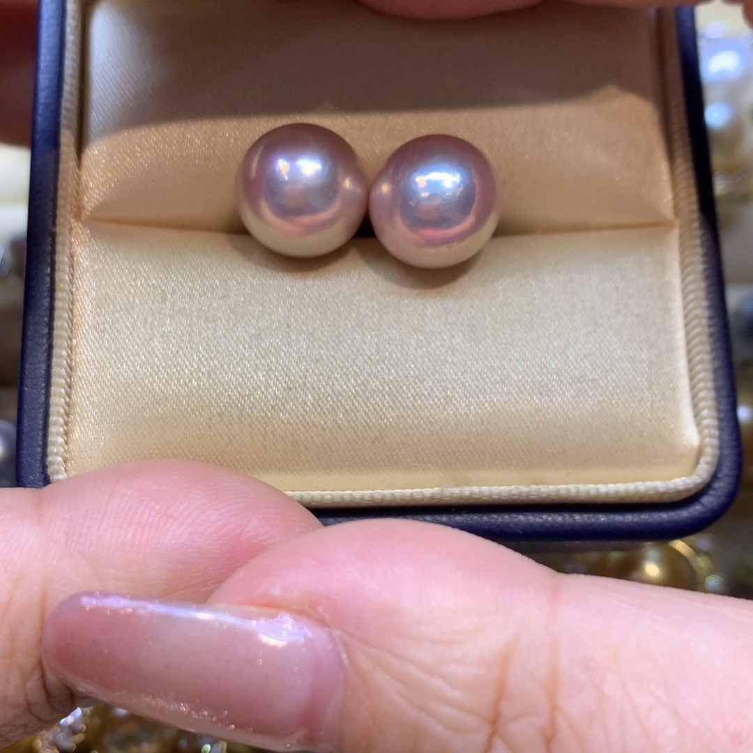 银S925镶嵌耳饰淡水珍珠