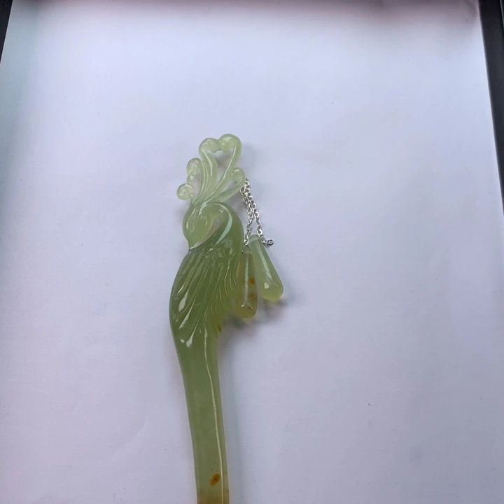 蛇纹石玉发饰未镶嵌安**昊