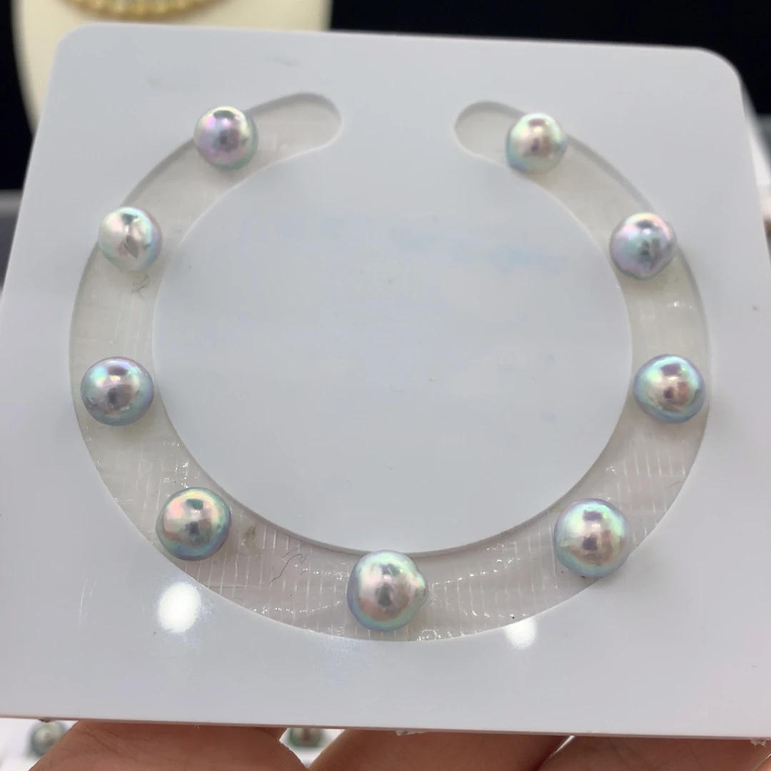 未镶嵌裸珠定制海水珍珠真多麻8-9mm