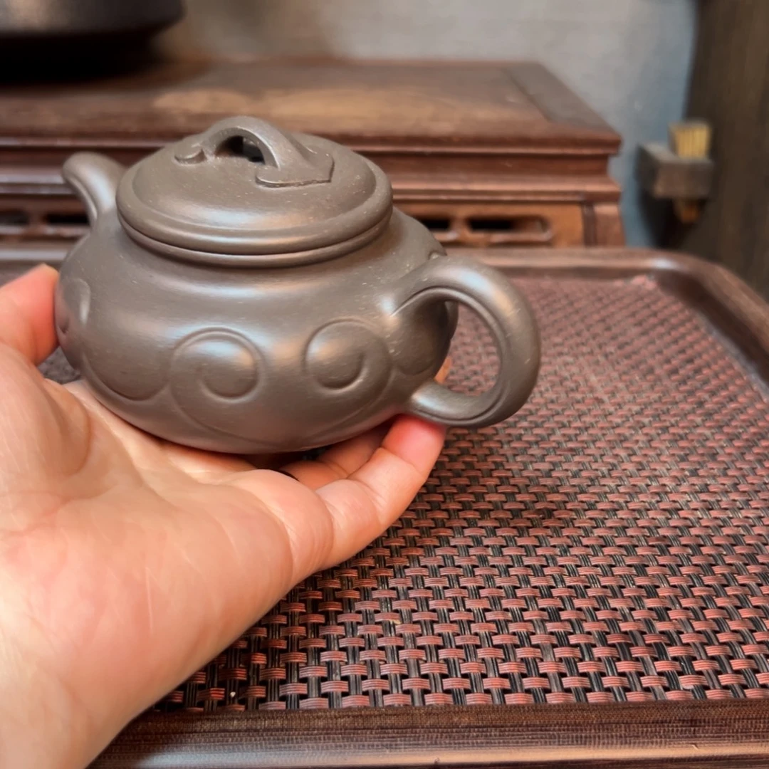 雁***虎茶壶紫砂宜兴紫砂全手如意仿古