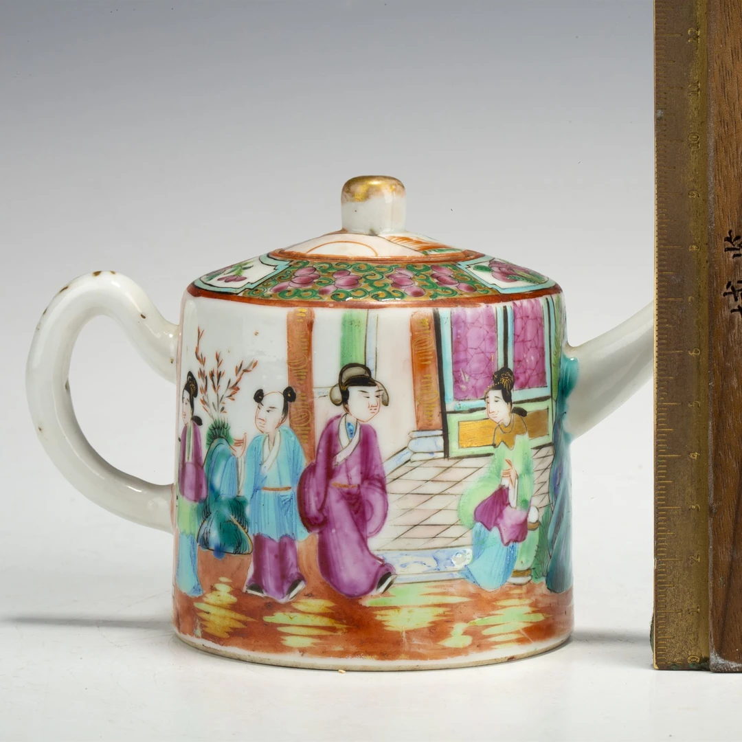 【拍卖-清晚】·广彩人物故事纹执壶