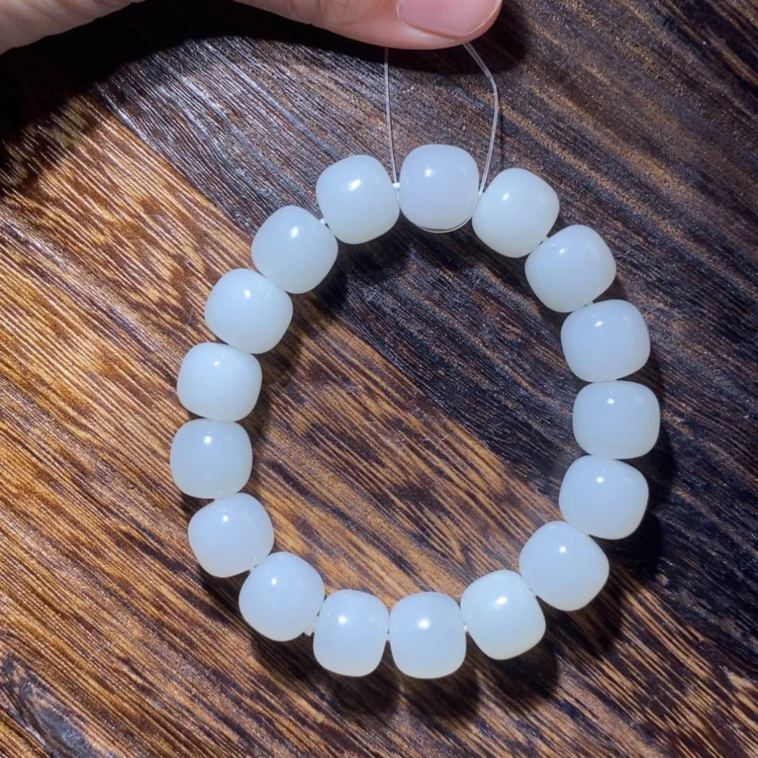 和田玉手串未镶嵌13m老型