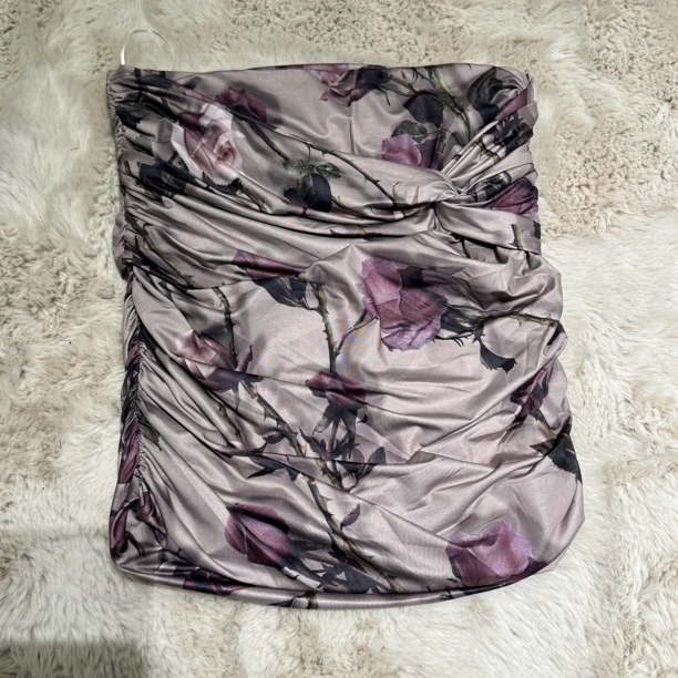 XHCHIC 25春夏小众ins玫瑰印花褶皱半裙