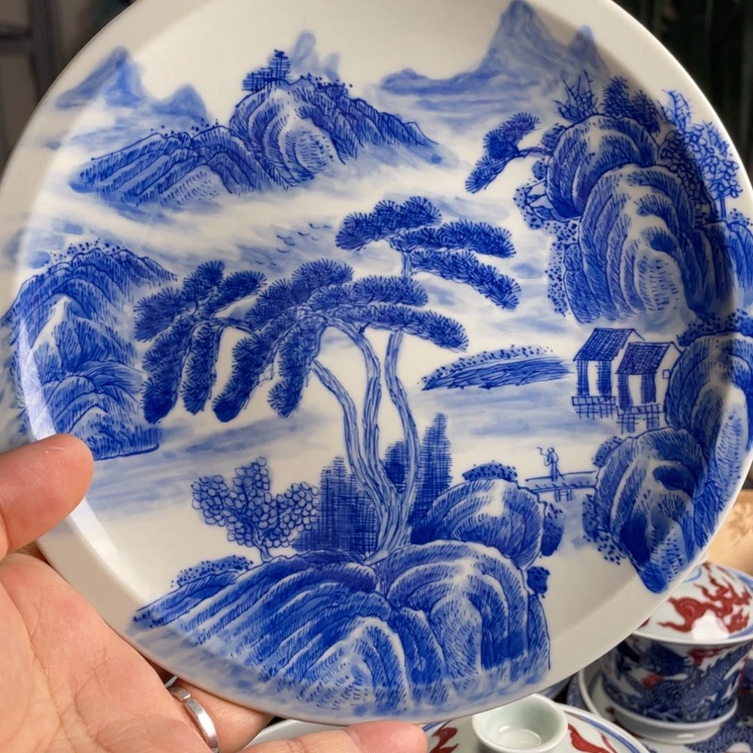 青花山水壶承系列
