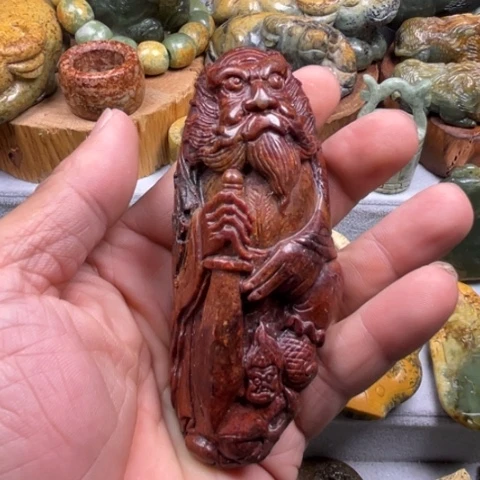 未镶嵌岫岩河磨玉（透闪石质玉）把件D***n