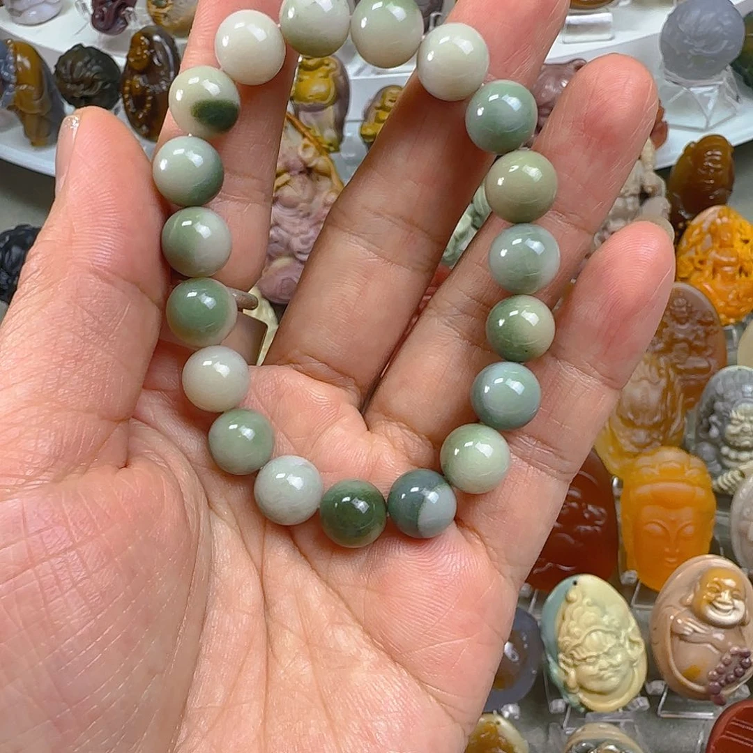 石英质玉手串未镶嵌?***，阿拉善圆珠手串