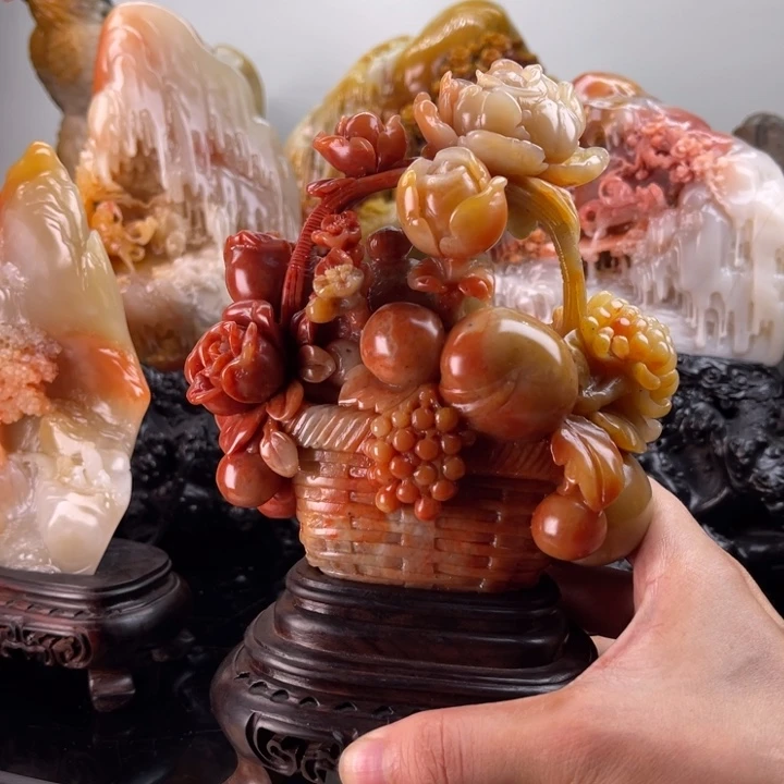 寿山石一览富贵摆件