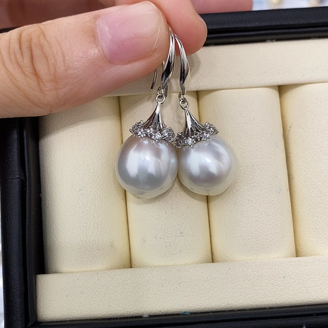 海水珍珠未镶嵌耳饰