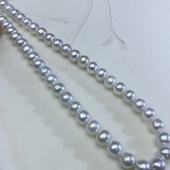 淡水珍珠未镶嵌颈饰卡8➕极光冰川蓝