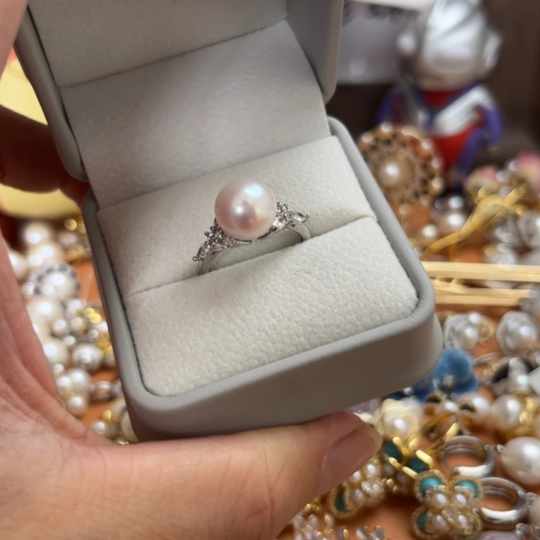 淡水珍珠钛钢颈饰单珠戒指