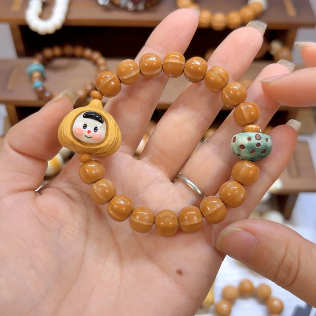 星月菩提吊坠猴头全品10mm鲨鱼背鹿角根付蘑菇多妹檀香