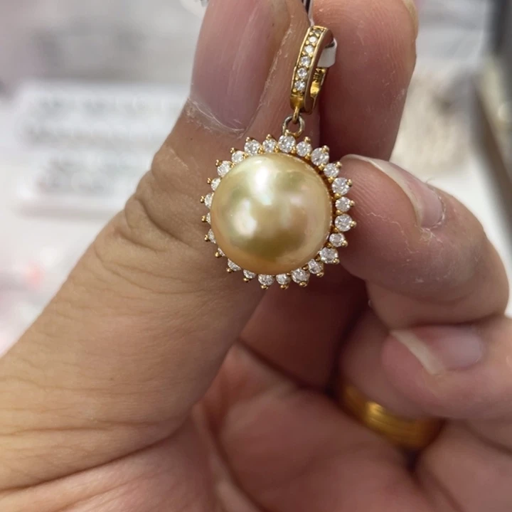 海水珍珠颈饰银S925镶嵌