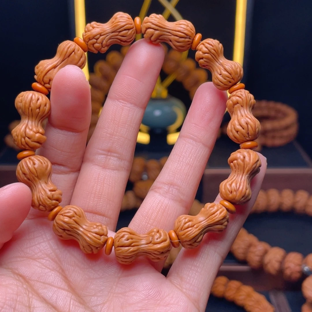 桃核手串花生手串