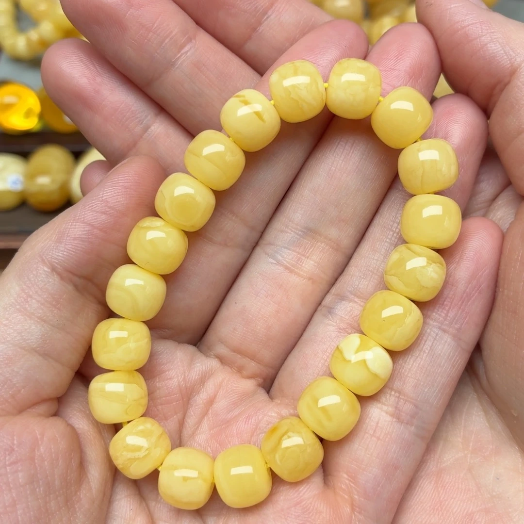 蜜蜡未镶嵌裸石蜜蜡10+老型串鸡油黄