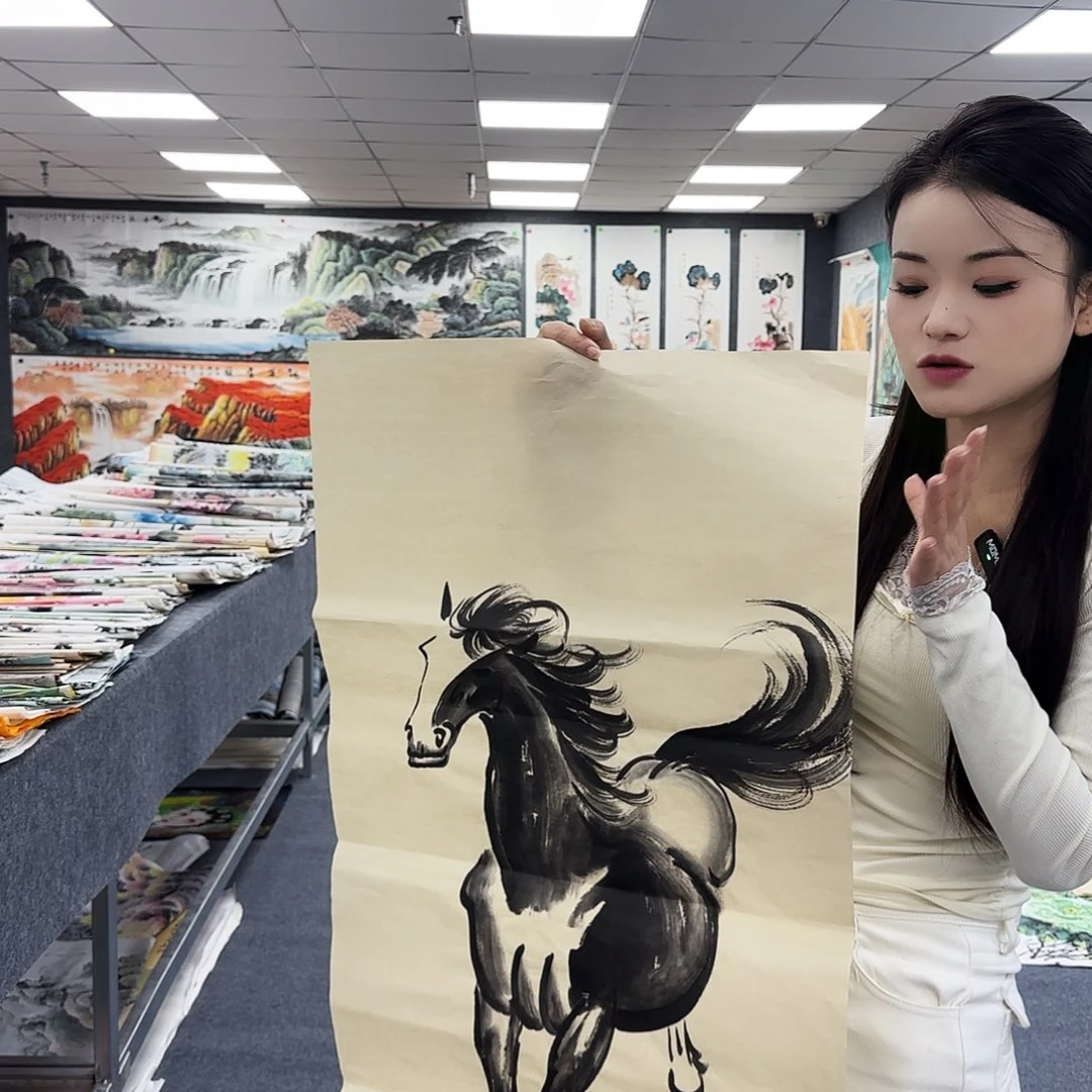 国画作品小姐姐放漏中