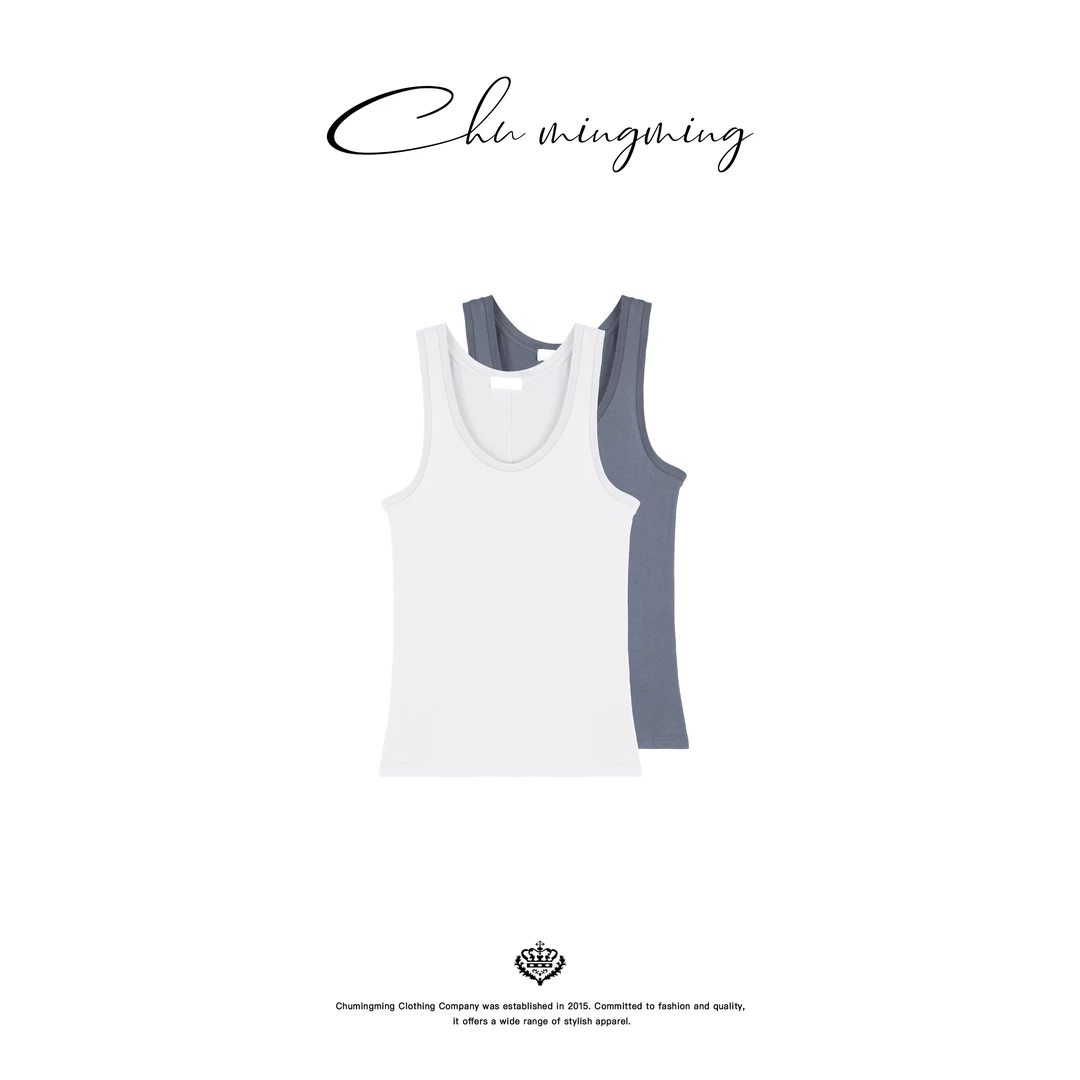 【CHU/2025SSNEW】《双素》大U领背心NH25134