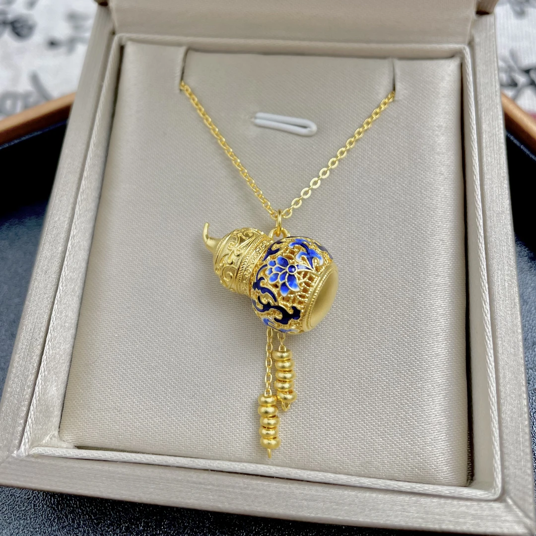 黄金套链足金999葫芦珐琅彩套链（不支持七天无理由）