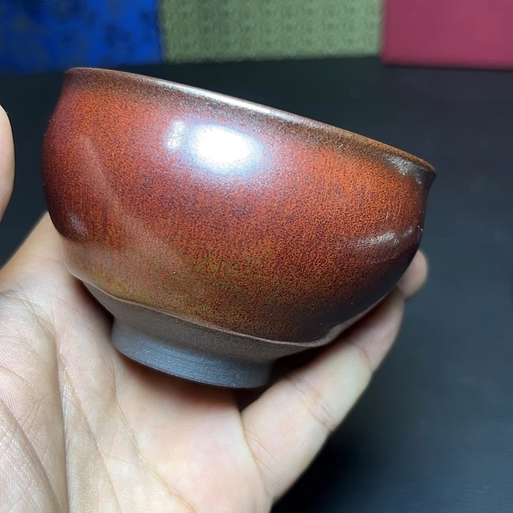 茶盏建盏将军杯饰红杯