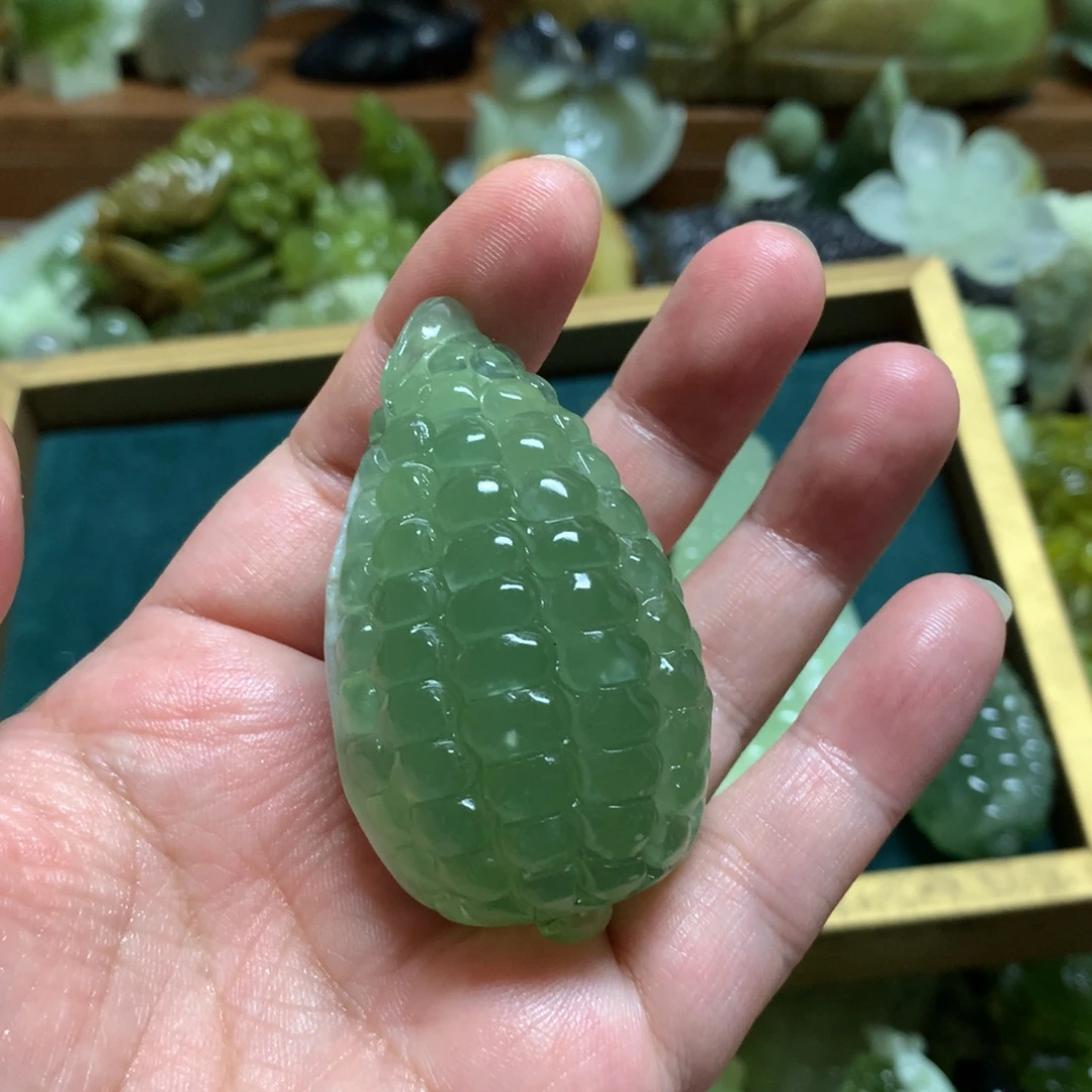 岫玉未镶嵌手把手把