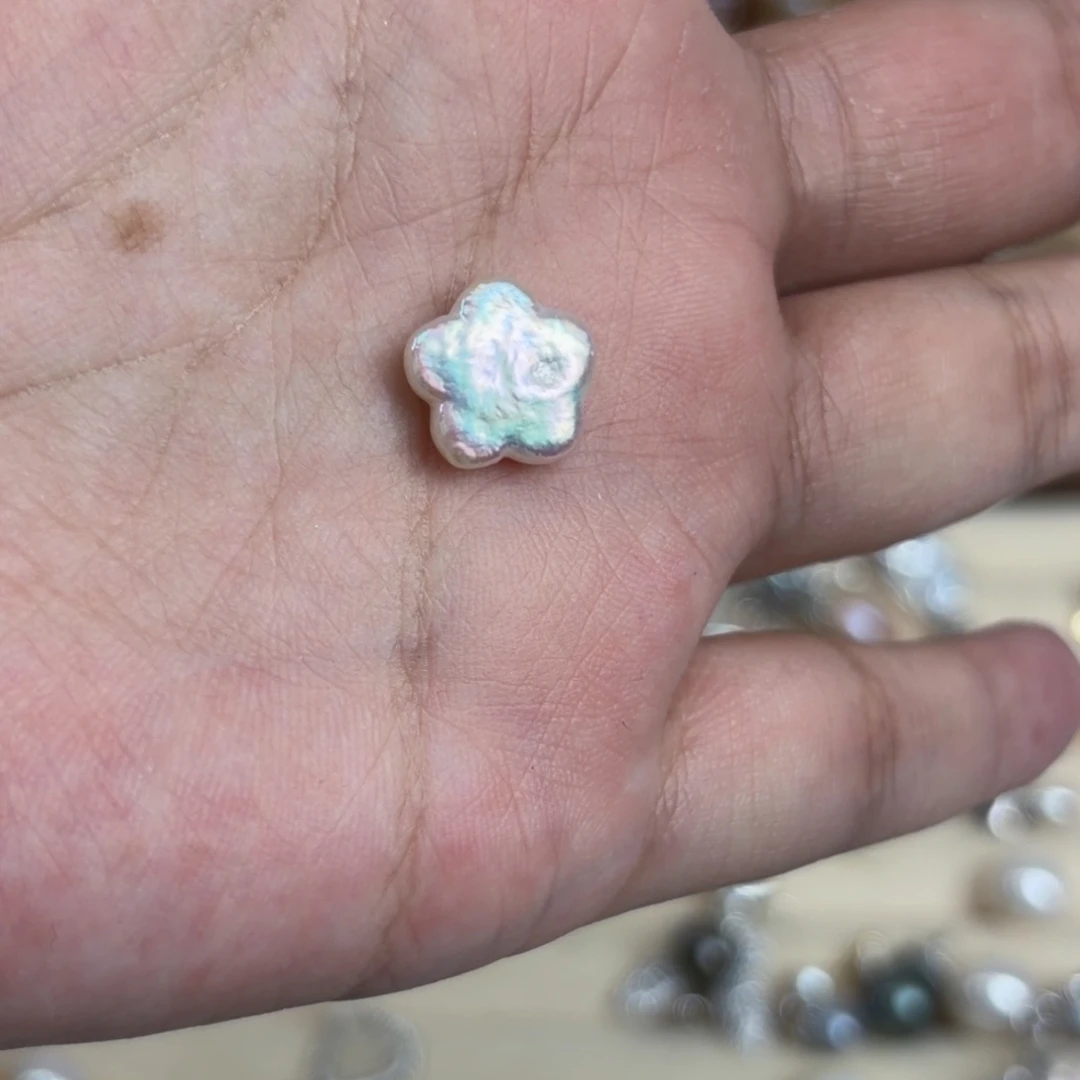 淡水珍珠银S925镶嵌吊坠