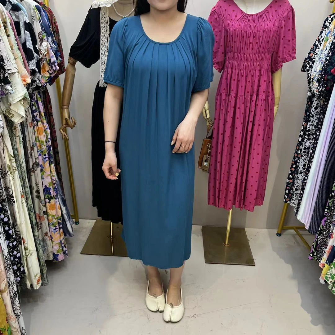 大码棉绸贵妃裙连衣裙