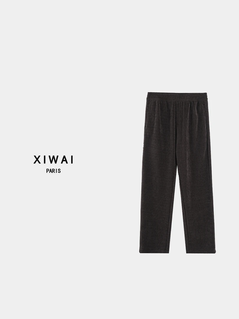 高定男装 春季新款25s男时尚简约阔腿裤休闲裤纯色百搭 2339