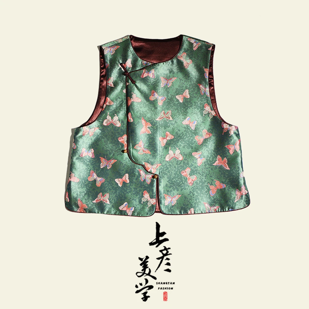金虎寻秋上彦高端新中式提花马甲