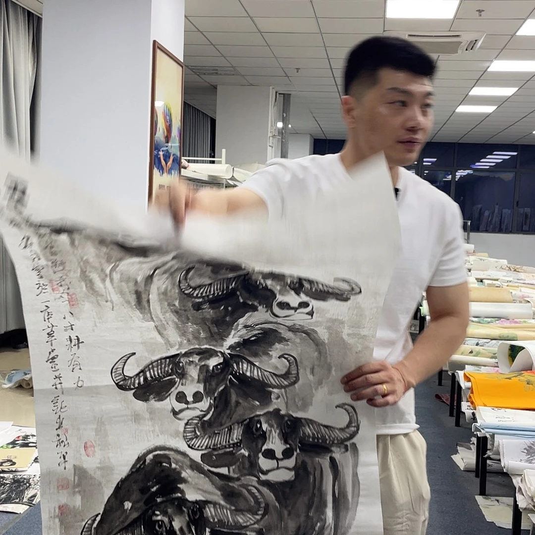 国画纯手工制作的