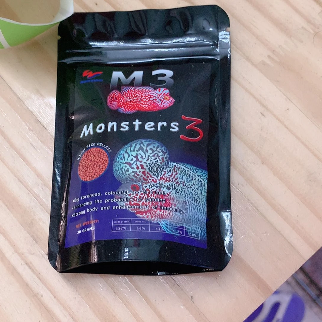罗汉鱼随*飘直播间饲料