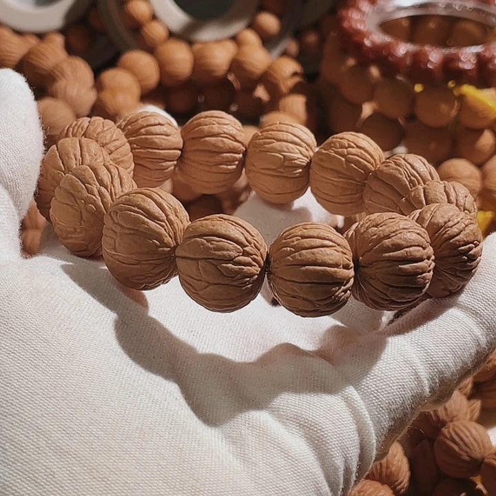 猴头核桃手串逆**头元宝聚宝盆