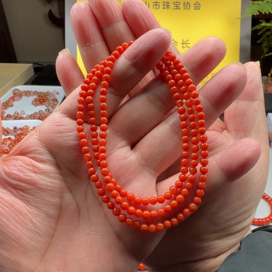 南红玛瑙未镶嵌4➕小米珠多圈