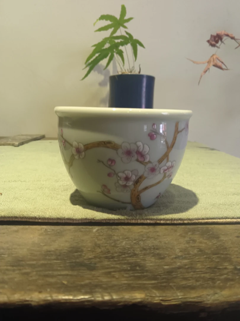 景德镇手工手绘粉彩缸杯主人杯单杯