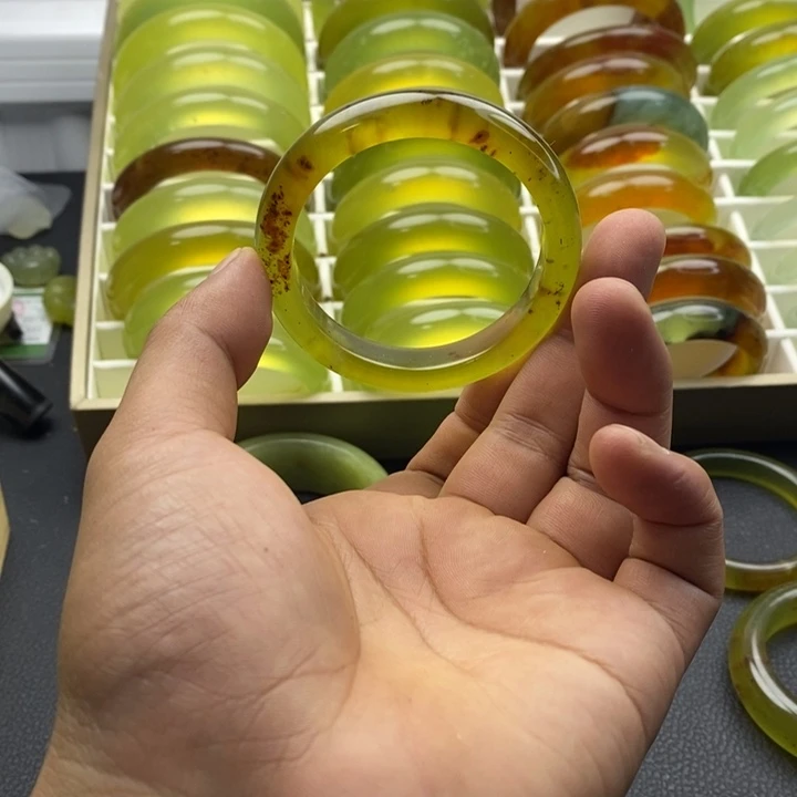 蛇纹石玉合金珠宝半成品52.2
