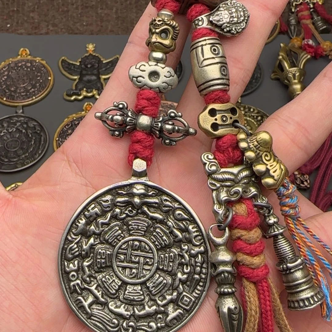 老铜九宫牌吊坠喜欢的来