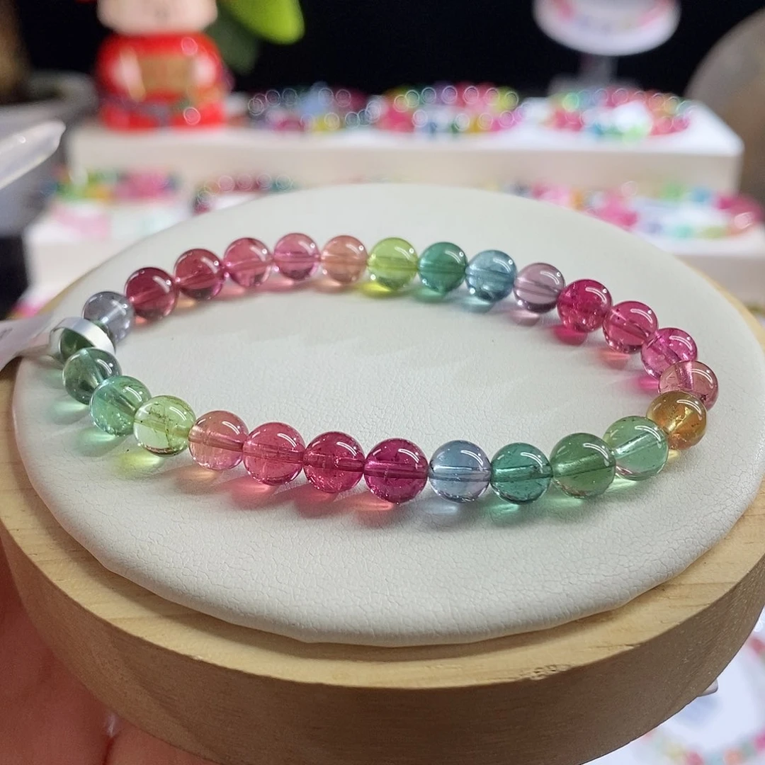 未镶嵌手链碧玺浓艳