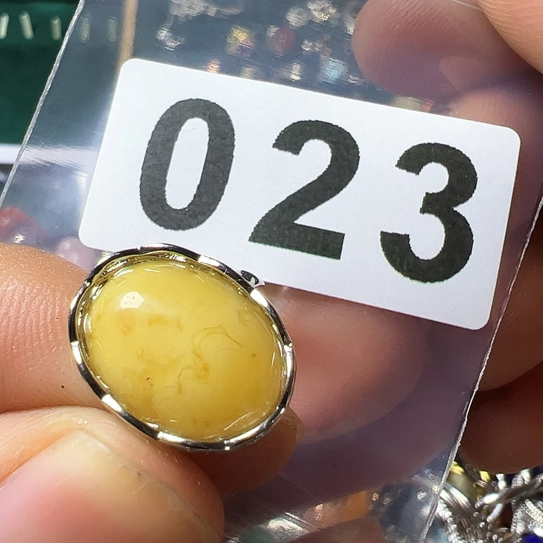 蜜蜡戒指未镶嵌蜜蜡戒指活口可调节