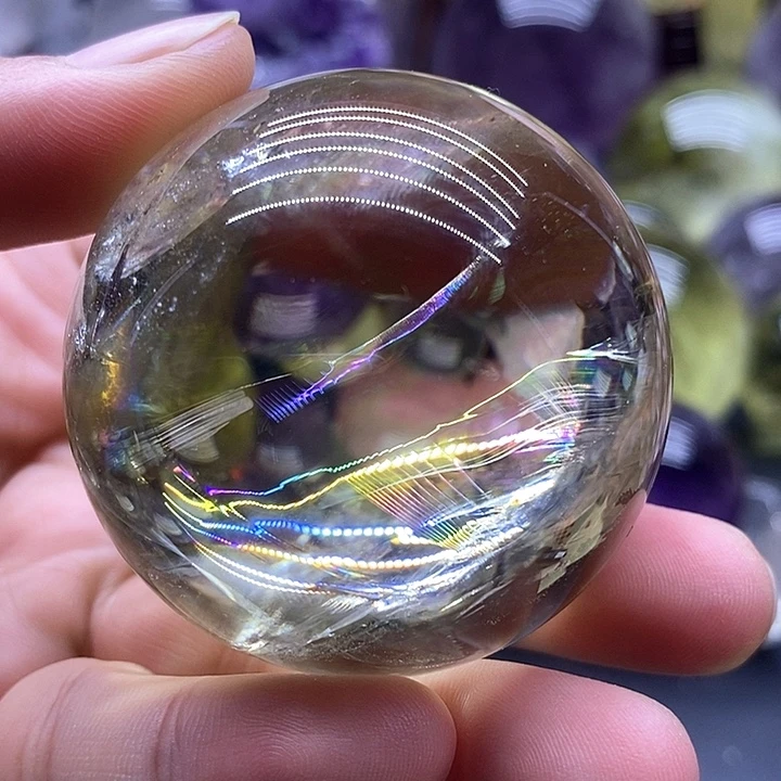 大型摆件（非配饰）未镶嵌紫晶528爆彩黄水晶