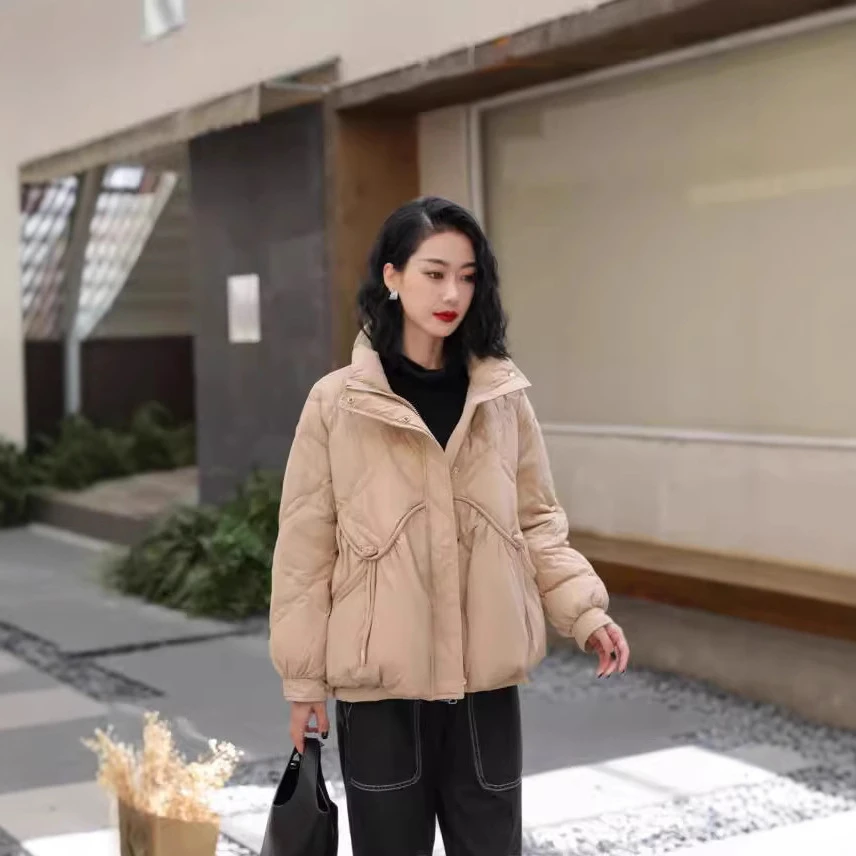 VONSRMAN立领羽绒服女冬季2025新款时尚盘扣加厚保暖百搭短款外套