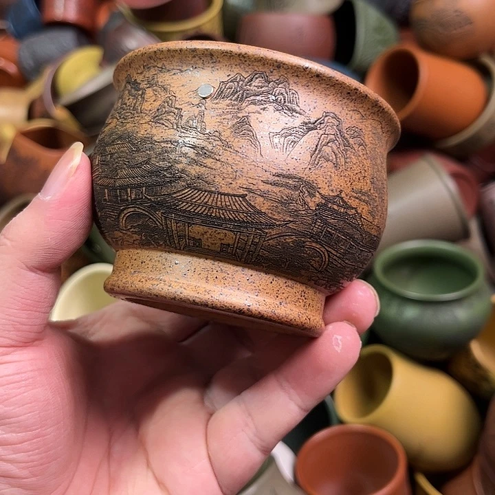 紫砂茶杯全手工紫砂主人杯