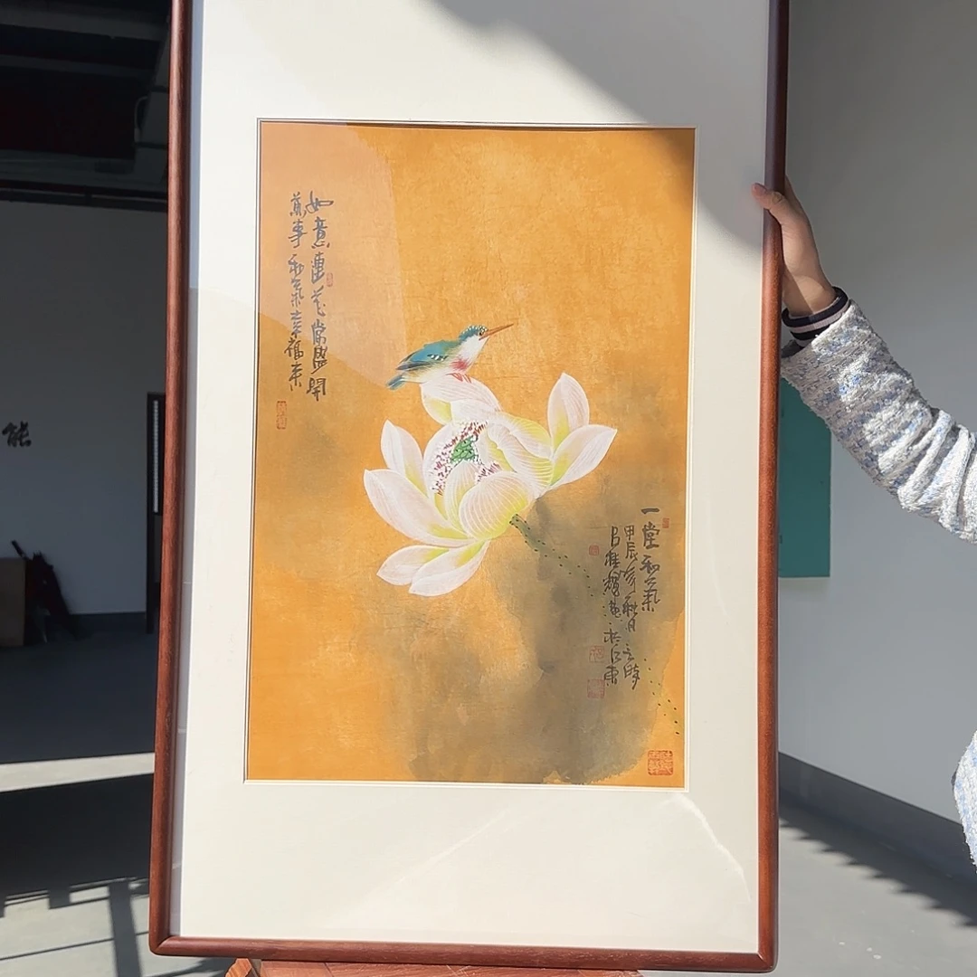 国画吕桂辉一堂和气100*60