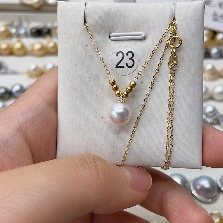 海水珍珠18K金镶嵌项链