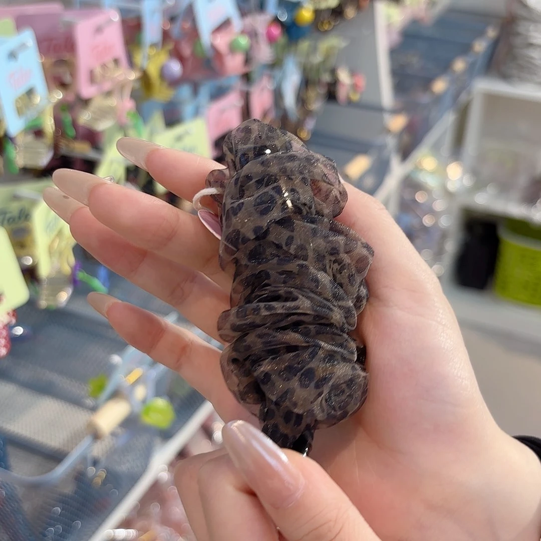 皮质铁合金豹纹香蕉夹