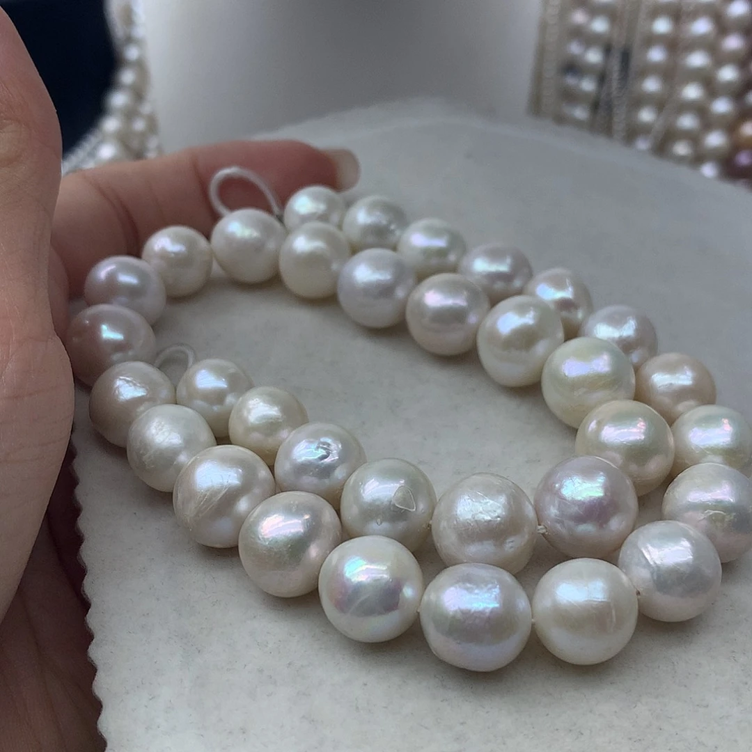 未镶嵌淡水珍珠12-13c34项链