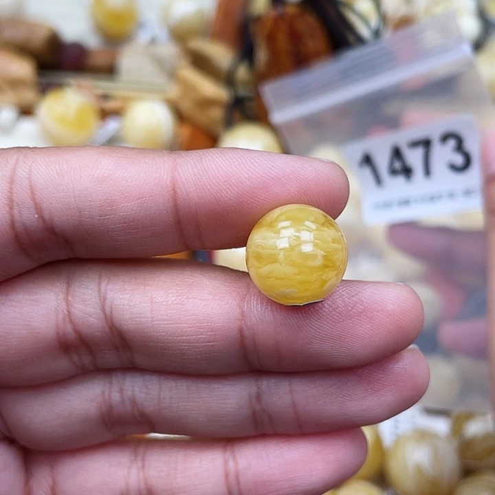 蜜蜡未镶嵌珠宝奇石沙眼14.5虎皮