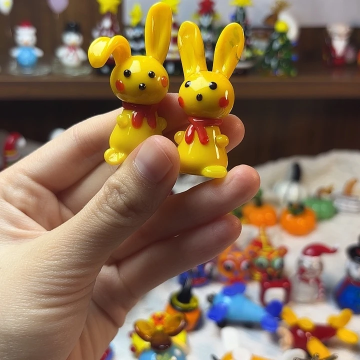 手工艺品琉璃兔子
