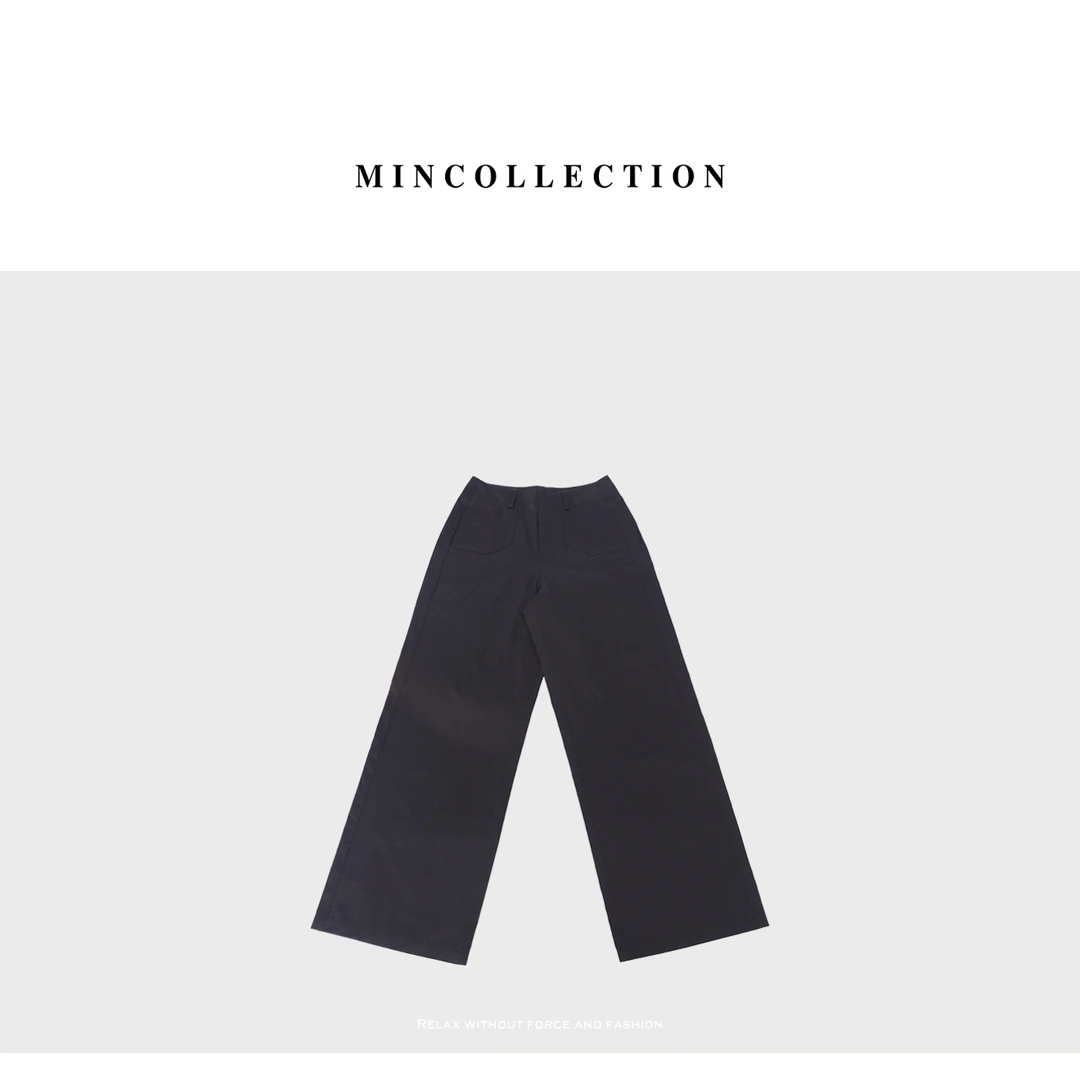 DE Mincollection美式极简裤/立体裁剪雅痞筷子腿百搭休闲裤WS714